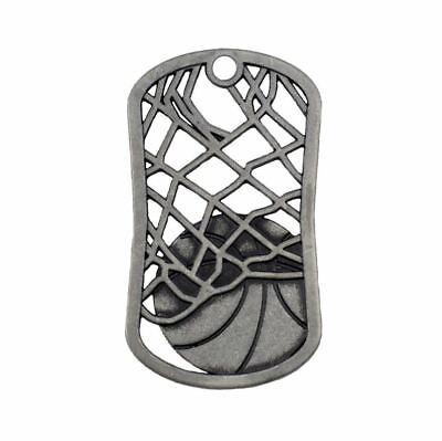 Basketball in Net Dog Tag Necklace with Phil 4:13 24 Inch Chain $12.95
