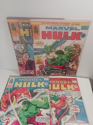 #ad X4 of Mighty World of MARVEL Starring the INCREDIBLE HULK #223 #224 #225 amp; #226 GBP 13.97