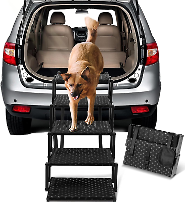 #ad Dog Stairs for Car Foldable Dog Ramps for Large Dogs with Non Slip Surface Po $86.29