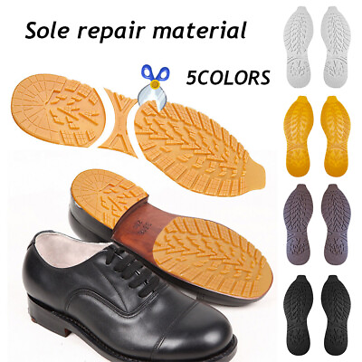 #ad Sole Repair Materials Non slip Rubber Sole Stickers Wear resistant Thick Pieces $12.47
