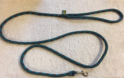 #ad Teal and Brown by Yellow Dog Design Round Braided Dog Leash 3 8quot;x60quot; $4.95