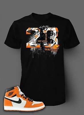 #ad 23 J1 Orange Graphic T Get On My Level Sport Basketball Tee Shirt Street Hip Hop $29.99