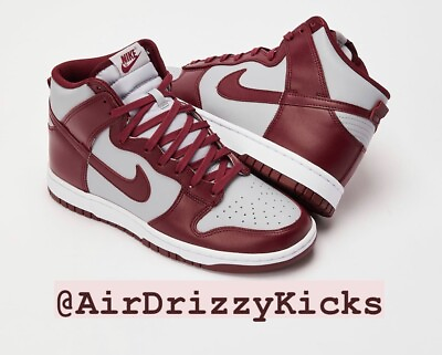#ad Nike Dunk High “Dark Beetroot” DD1399 600 Mens Brand New grey burgundy mens 8 13 $108.99