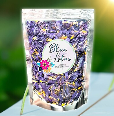 #ad Organic Blue Lotus Crushed Flowers • Egyptian Nymphaea caerulea • FREE SHIPPING $68.00