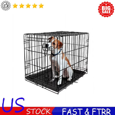 #ad #ad Foldable Dog Crate Small Cage Divider Single Door Study Durable Removable Tray $26.12