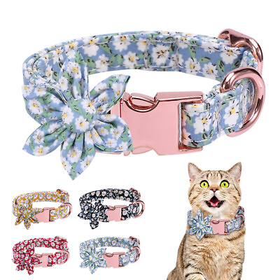 ​Lovely Flower Dog Collars Pet Cat Show Necklace for Small Large Girl Dogs Gifts $14.19