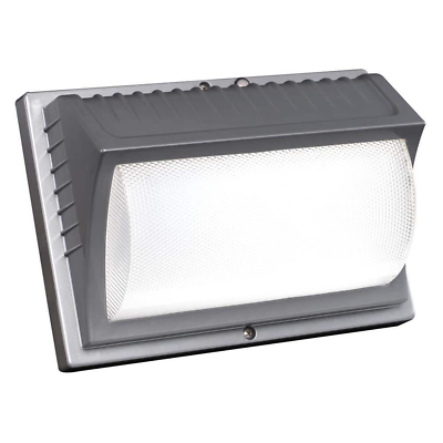 #ad NEW Durable Titanium Gray LED Outdoor Wall Pack Light 4000L Home Security $65.55