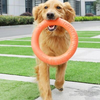 #ad Dog Flying Disc Frisbee Discs Ring Bite Resistant Interactive Pet Training Toy $12.99