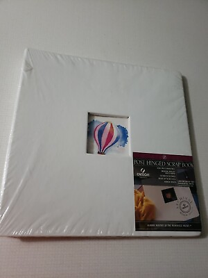 #ad Post Hinged Scrap book by Canson Archival Quality 12x12in 20 Pages White Cover $25.00