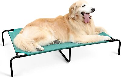 Large Outdoor Raised Dog Bed Portable Cooling Elevated Dog Beds Breathable Mesh $24.99