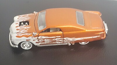 Street Rod 1949 Ford Custom With Yellow Flames Tin Toys Small Car 🔥 $15.95