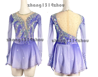 #ad New Ice Figure Skating Dress Figure skaitng Dress For Competition $136.00