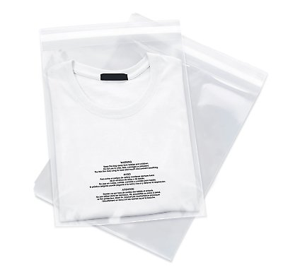 #ad Poly Bags Resealable Suffocation Warning Clear Merchandise 1.5 mil Shirt Apparel $149.95