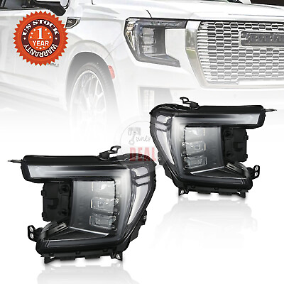 #ad Front LED Headlight Leftamp;Right Side RHLH For 2021 2023 GMC Yukon XL SLE SLT $449.99