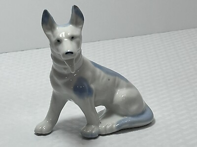 #ad Vintage Figurine Dog German Shepard Stamped Japan $17.00