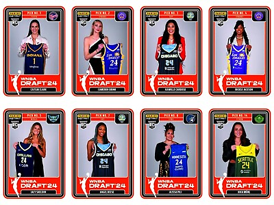 #ad 2024 PANINI WNBA DRAFT NIGHT ROOKIE CARDS #1 8 SINGLES U PICK PRE SALE $7.99