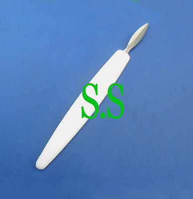 #ad Cuticle Nail Cleaner 10cm White Plastic Handle Manicure Pedicure B 727 $6.99