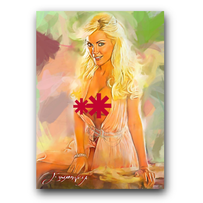 #ad Crystal Harris Art Card Limited 46 50 Edward Vela Signed Censored $8.38
