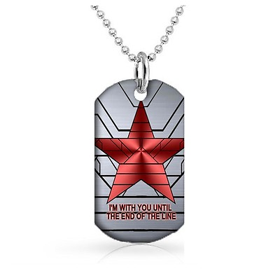 #ad Winter Soldier dog tags Dog Tag 30 inch Ball Chain Included Till the end time $11.99