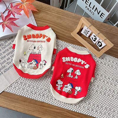 #ad Cute Pet Dog Puppy Cat Clothing Snoopy Pattern Cotton Clothes Costume Wearable $23.99
