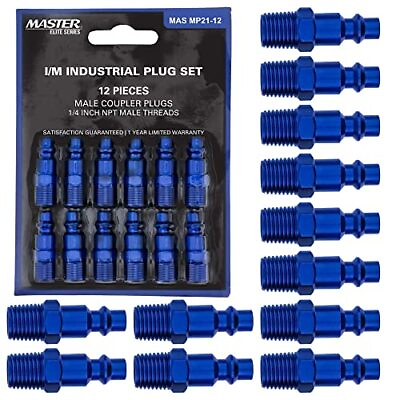 #ad Master Elite Series 12 Piece Industrial I M Type Plug Air Fittings Set with 1... $12.40