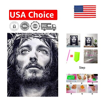 #ad Jesus Diamond Painting Kit 5D Full Diamond Painting Arts Crafts Home Decor $19.99