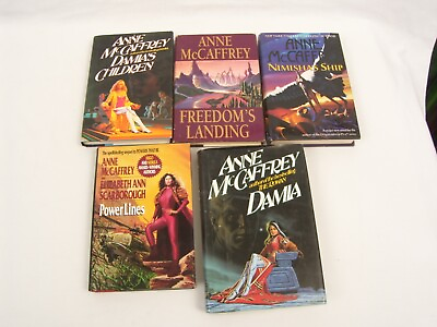 #ad Lot of 5 Anne McCaffrey Science Fiction Novels Books 1990#x27;s Various Mixed Titles $24.95
