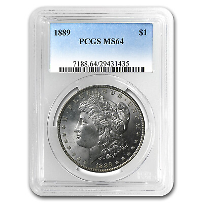 #ad 1889 Morgan Dollar MS 64 PCGS $122.98