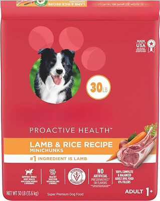 #ad Minichunks Adult Dry Dog Food Lamb amp; Rice Recipe Dog Kibble 30 lb. Bag $41.39