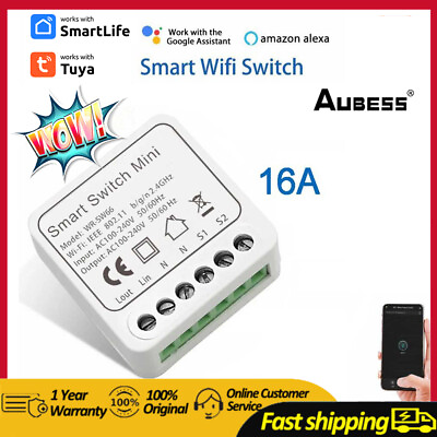 #ad Wifi Intelligent 16A On off Device Control Lamp Smart Switch App Control $9.98