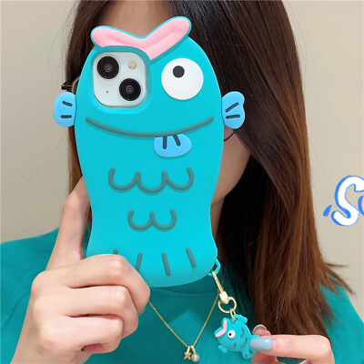 #ad Cute Fish 3D Cartoon Silicone Soft Case Cover for iPhone 11 12 13 14 Pro Max $10.50