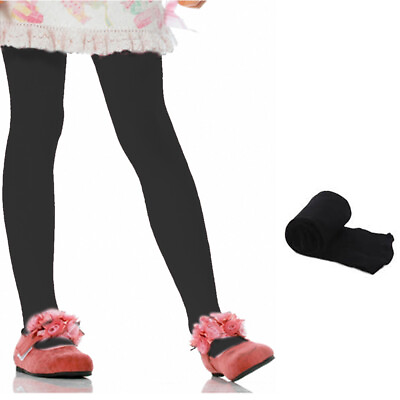 #ad 6 Pc Girls Kids Black Footed Tights Dance Stockings Pantyhose Ballet Small 1 3 $19.48
