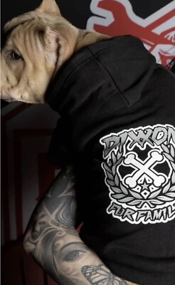 #ad Dixxon Flannel Company Dog Hoodie Sweater Fur Family Black amp; Gray Size XL $23.76
