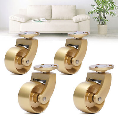 #ad 4PCS Brass Universal Furniture Casters Table Chair Desk Sofa Piano Wheel Rollers $37.71