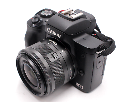 #ad Canon EOS M50 Mark II 24.1MP Mirrorless Camera Black EF M 15 45mm f 3.5 6.3 $455.00