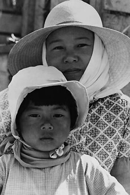 #ad Japanese mother and daughter agricultural Workers by Dorothea Lange Art Print $285.99