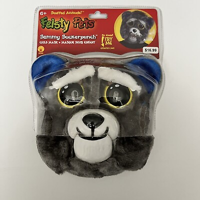 #ad New Rubies Fiesty Pets Sammy Suckerpunch Halloween CHILD 6 Mask Plush Moveable $8.99