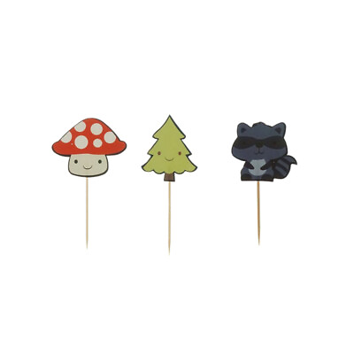 #ad 3 Pack Cupcake Topping Decoration Forest Animals Toppers Hat $8.95