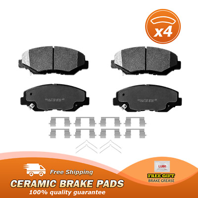 #ad 4PCS Front Ceramic Brake Pads For Honda Accord Civic CR V Pilot Element CR Z ILX $27.26
