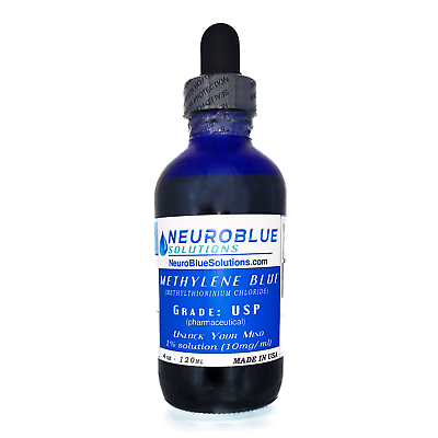 #ad 4oz Methylene Blue 1% 120 mL USP Pharmaceutical Grade 1200mg Ultra Pure $37.97