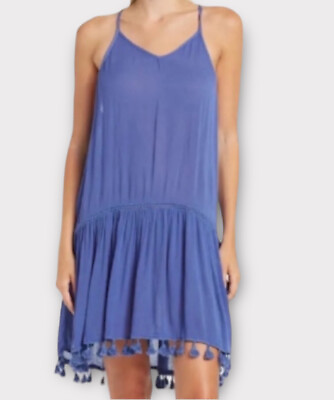#ad Area Stars Women’s Dress Size Small Tassel Trim Sundress Flowy Summer NWT $27.99