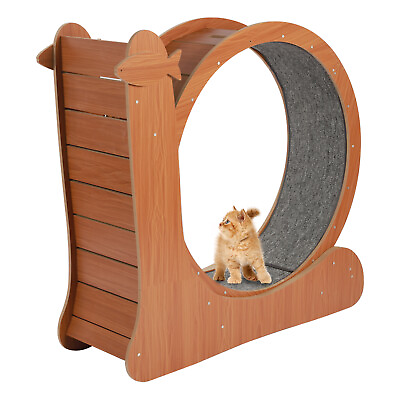 #ad Pet Kitten Running Wheel Cat Exercise Wheel Climbing Tree Indoor Treadmill Toy $183.35