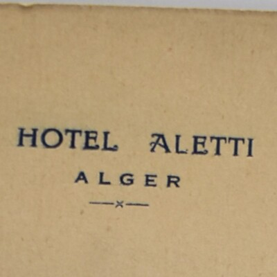 #ad 1954 National Union Of The Regional Daily Press Menu Hotel Aletti Alger Algeria $77.50