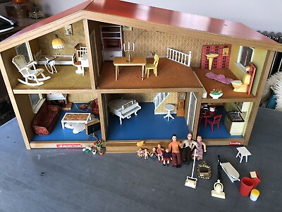 #ad Vintage Lundby Gothenburg All Electric Dolls House Lots Of Furniture Dolls GBP 220.00