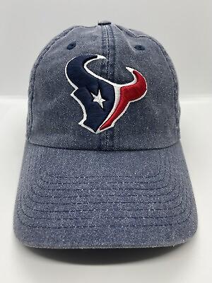 #ad NFL Houston Texans Cap Hat Adult Adjustable Blue Denim 100% Cotton Fanatics $13.80