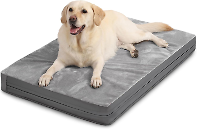 #ad Waterproof Dog Beds for Large Medium Dogs Washable Orthopedic Dog Bed with Remo $31.24