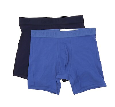 #ad Calvin Klein Blue Boxer Briefs 38119 Size Medium Pack of 2 $33.99