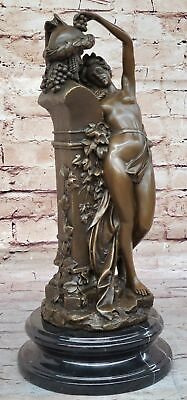 #ad Bronze Sculpture Statue Vintage of Satyr with Nymph Art Erotic Artwork Sale $349.00