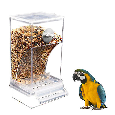 #ad Bird Auto Food Feeder Pigeons Parrot Starling Pet Birds Food Ontainer for Cage $14.82