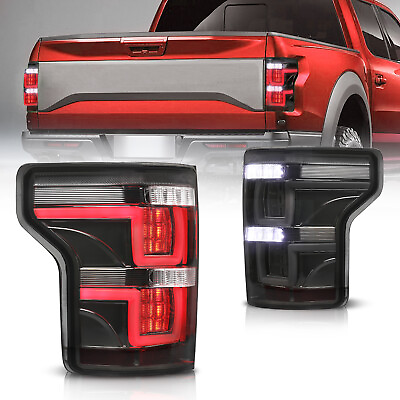 #ad 2x Full LED Tail Lights Rear Lamps For 2015 2017 Ford F 150 F150 Smoke Tinted $144.99